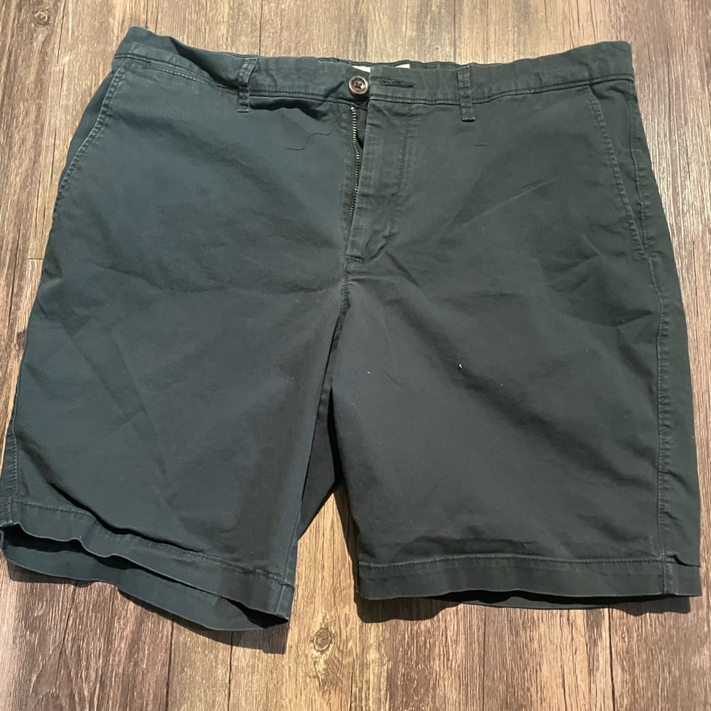 Green chino shorts